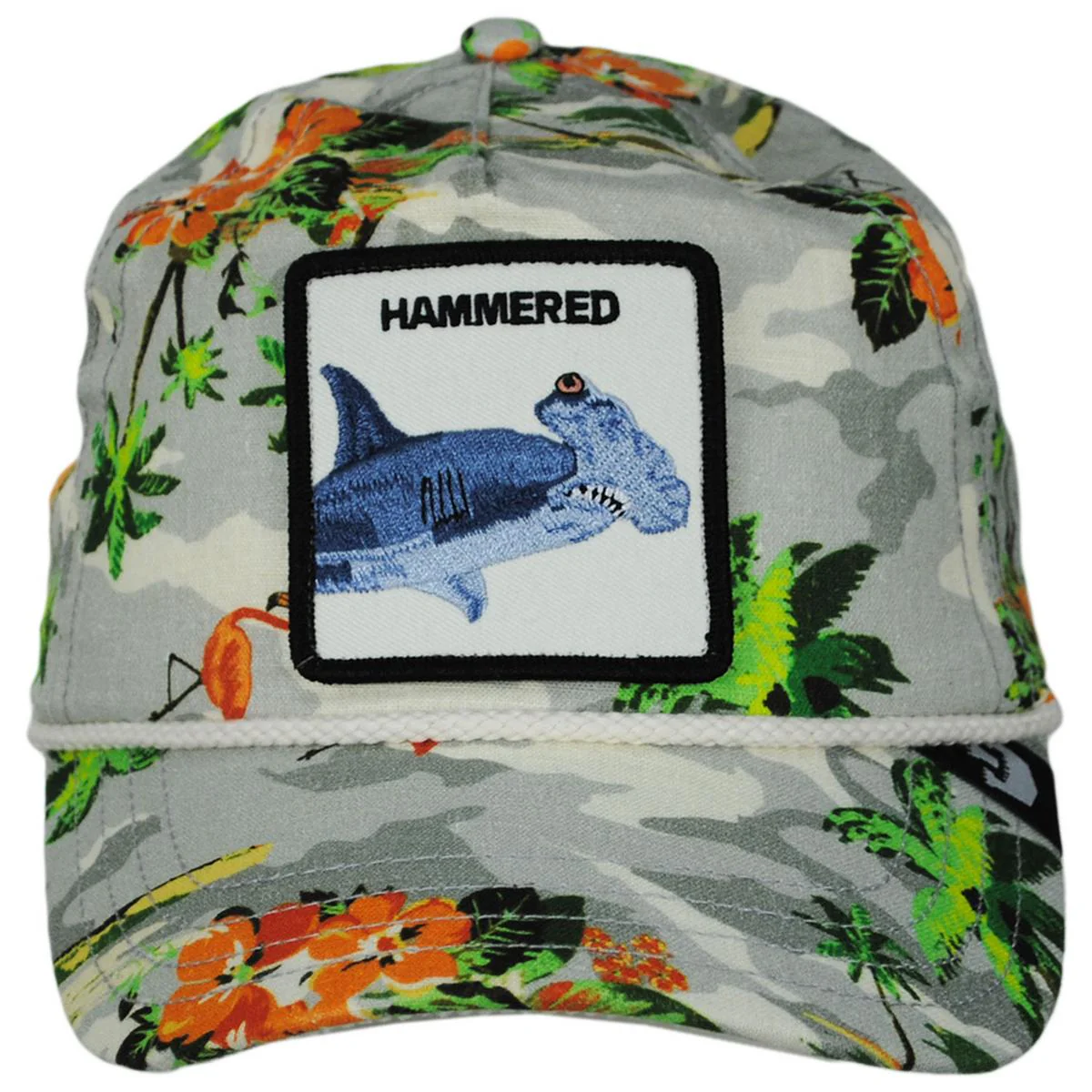 Hammered Shark Snapback Baseball Cap - Image 2