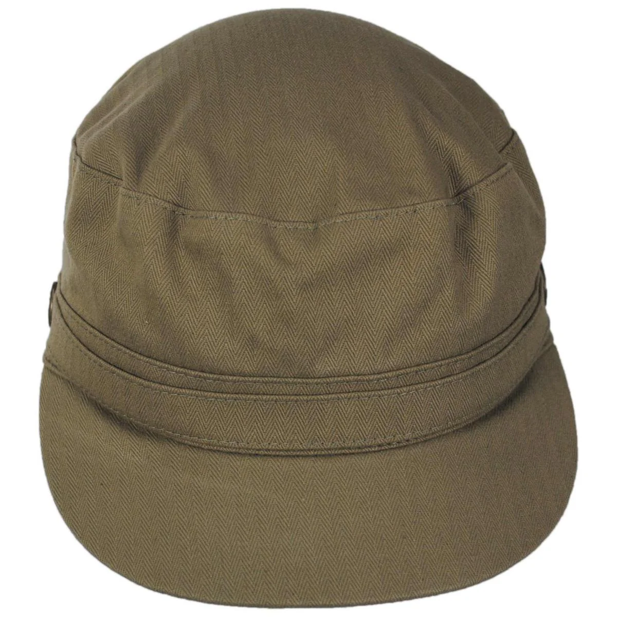 Herringbone Cotton Cadet Cap - Image 4