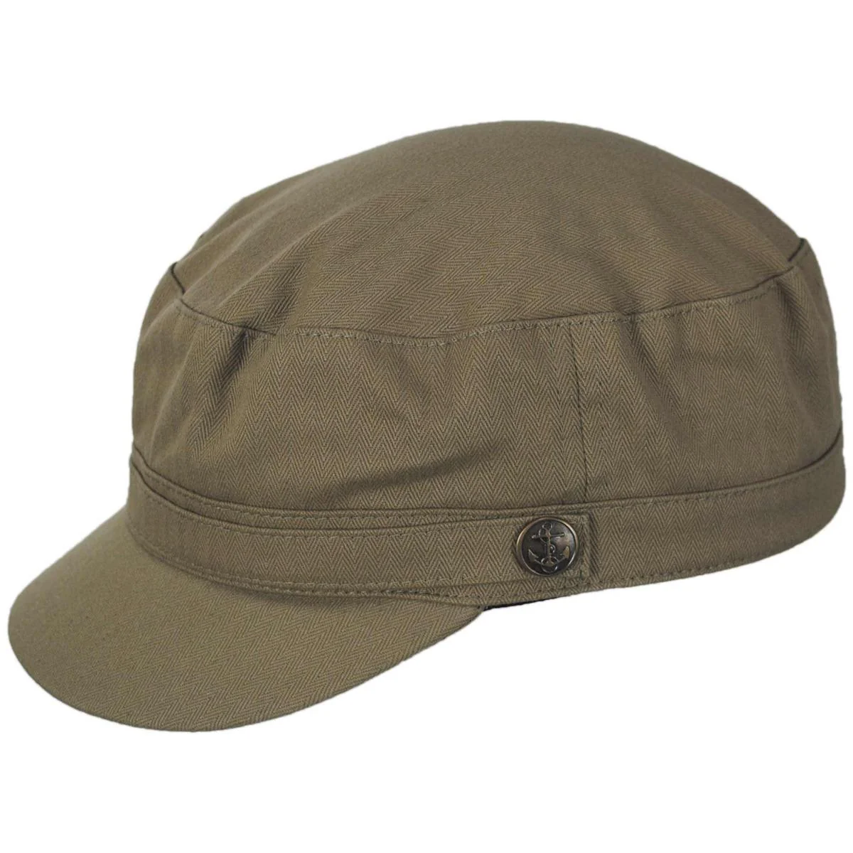 Herringbone Cotton Cadet Cap - Image 5