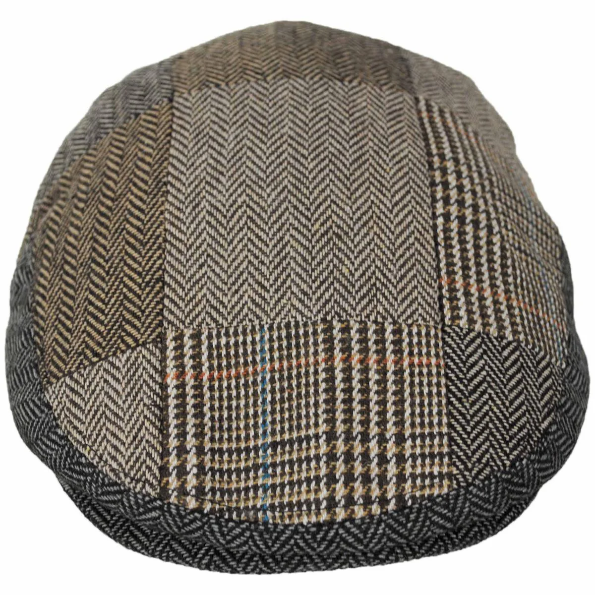 Herringbone Patchwork Wool Blend Ivy Cap - Image 3