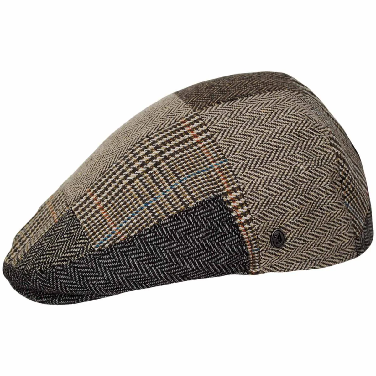 Herringbone Patchwork Wool Blend Ivy Cap - Image 4