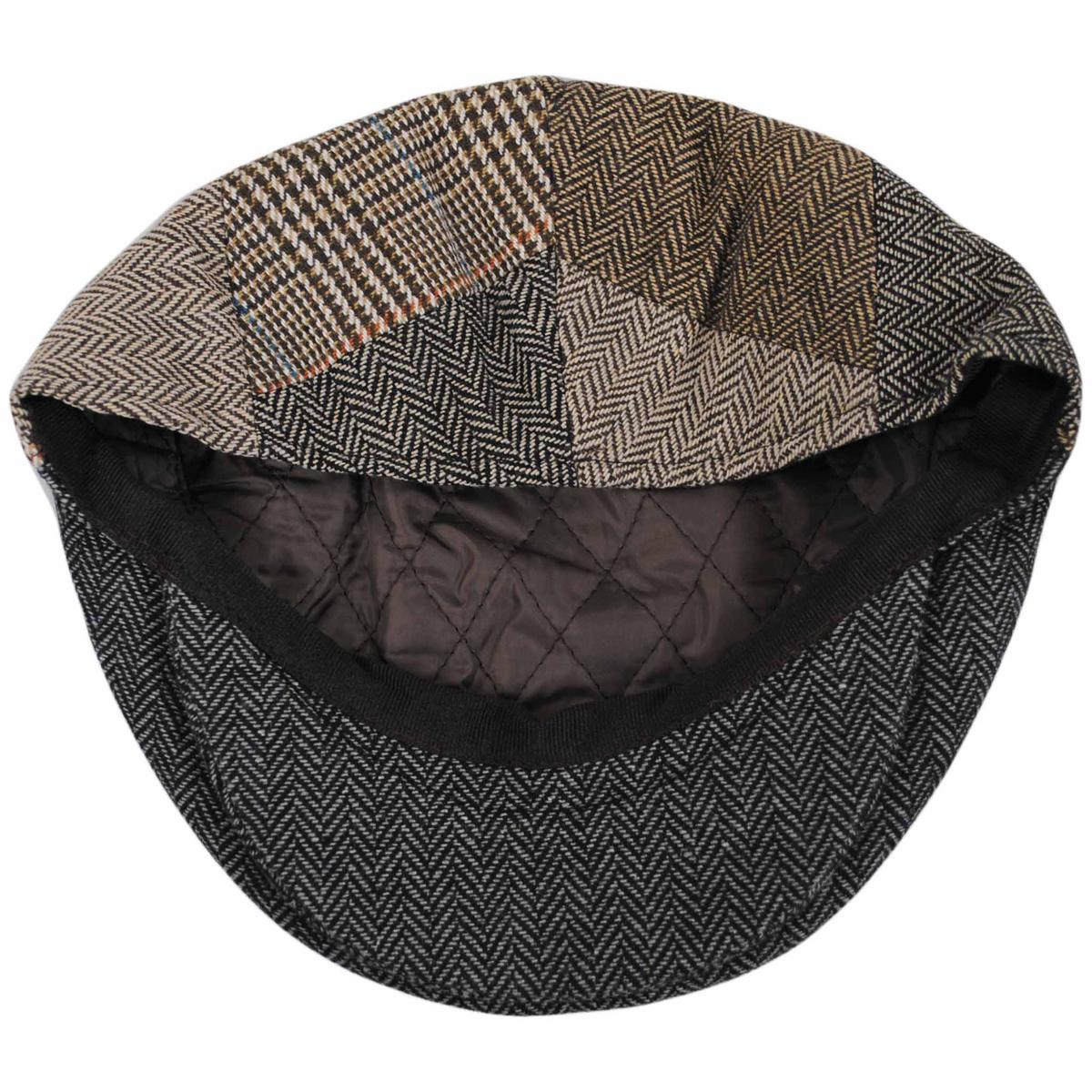 Herringbone Patchwork Wool Blend Ivy Cap - Image 5