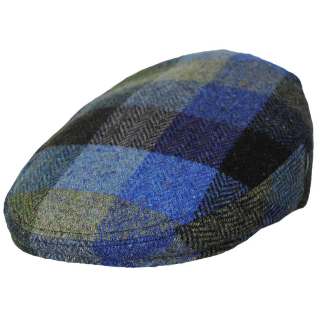 Herringbone Squares Donegal Tweed Wool Ivy Cap - FW23