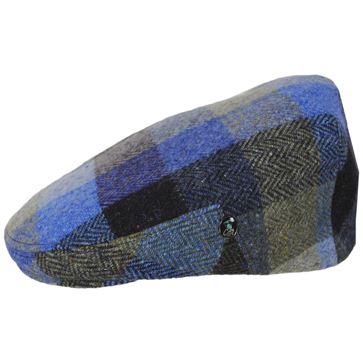 Herringbone Squares Donegal Tweed Wool Ivy Cap - FW23 - Image 3