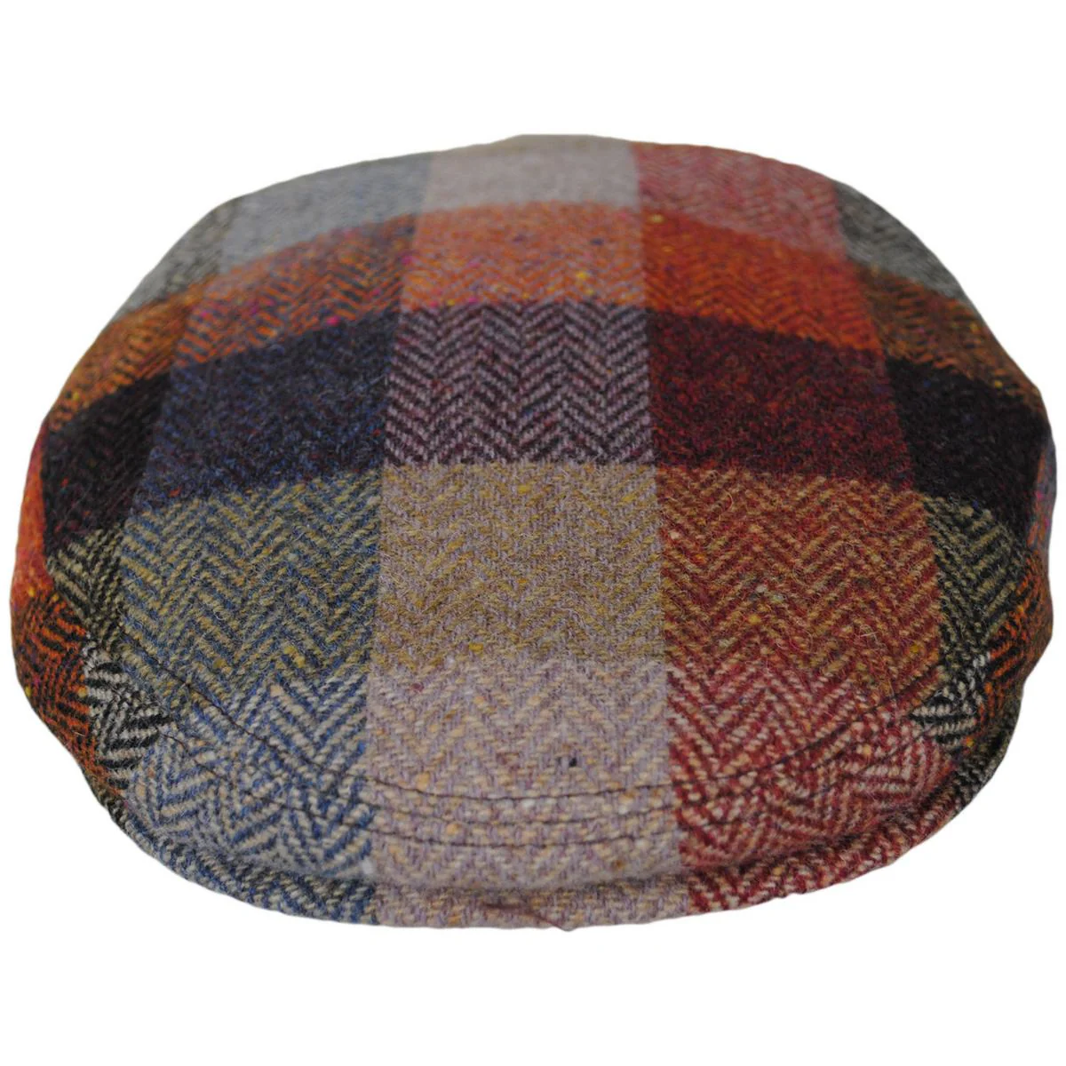 Herringbone Squares Donegal Tweed Wool Ivy Cap - FW23 - Image 6