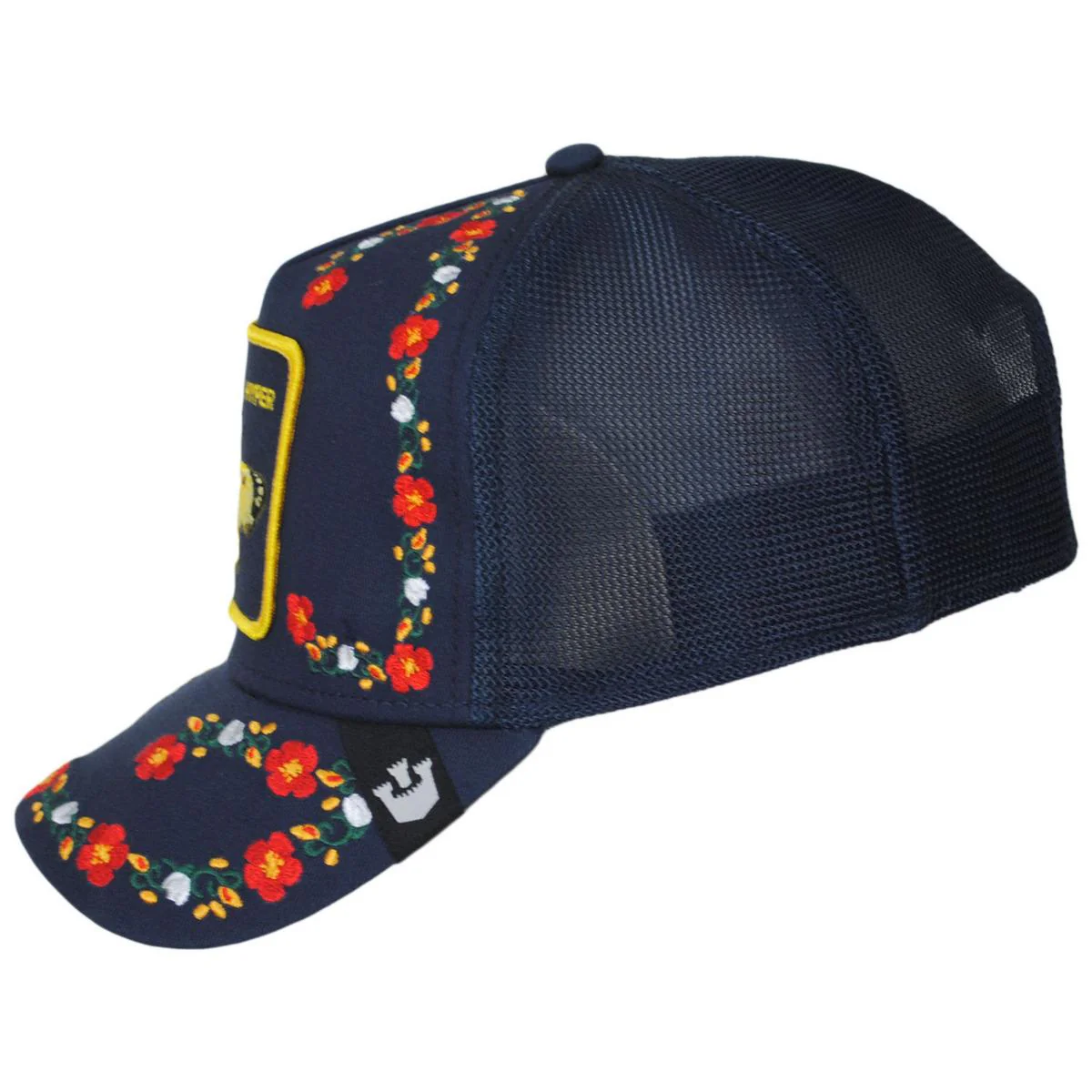 Hyper Floral Mesh Trucker Snapback Baseball Cap - Image 3
