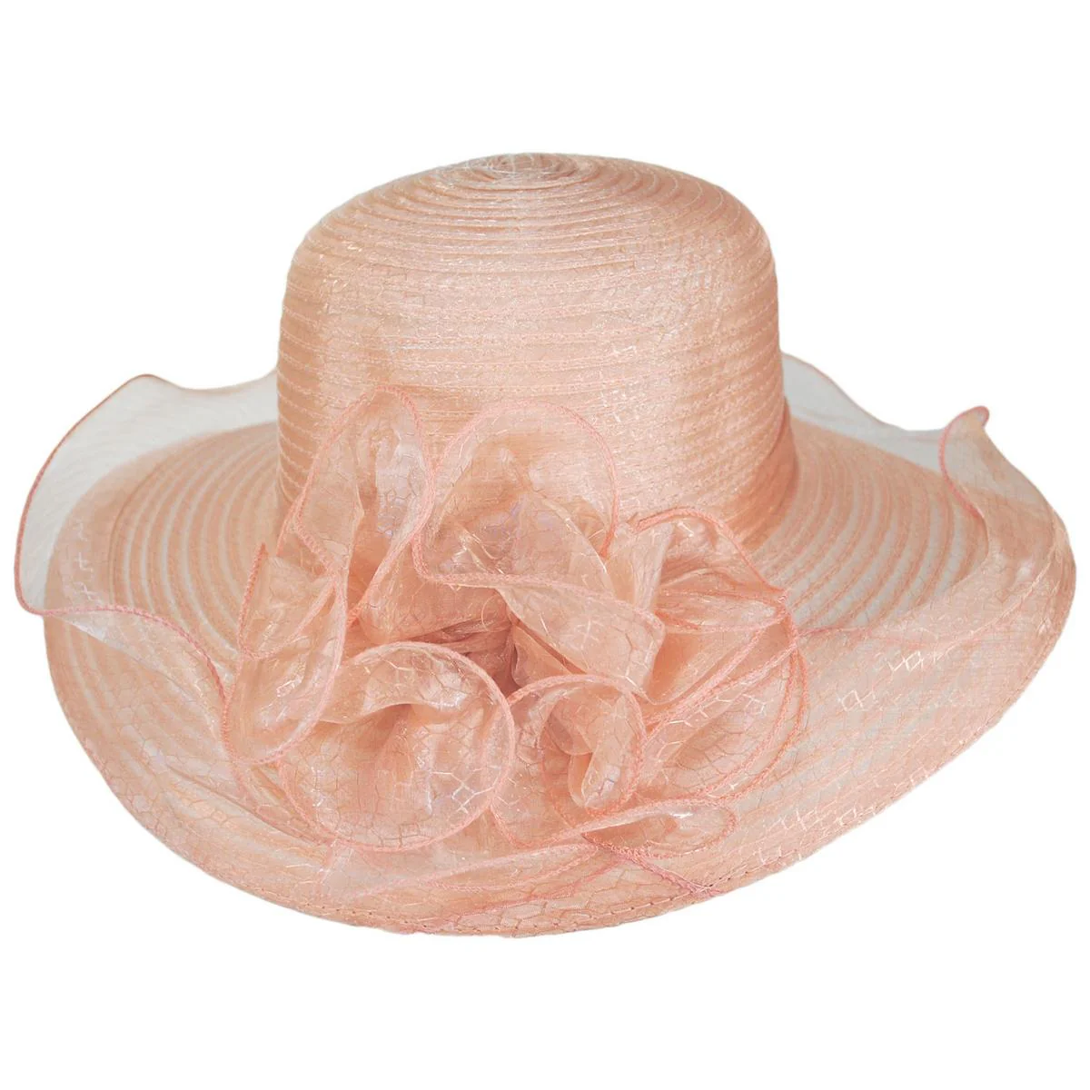 Iridescent Milan Organza Downbrim Hat - Image 10