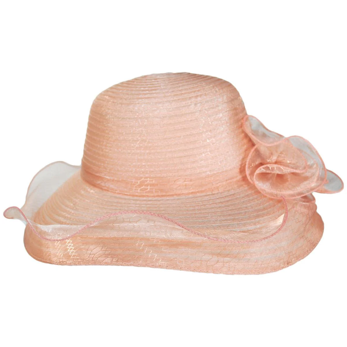 Iridescent Milan Organza Downbrim Hat - Image 8