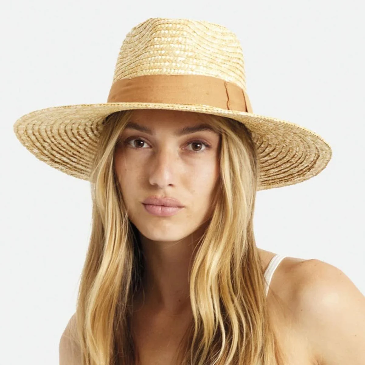 Joanna Wheat Straw Fedora Hat - Honey/Lion - Image 2