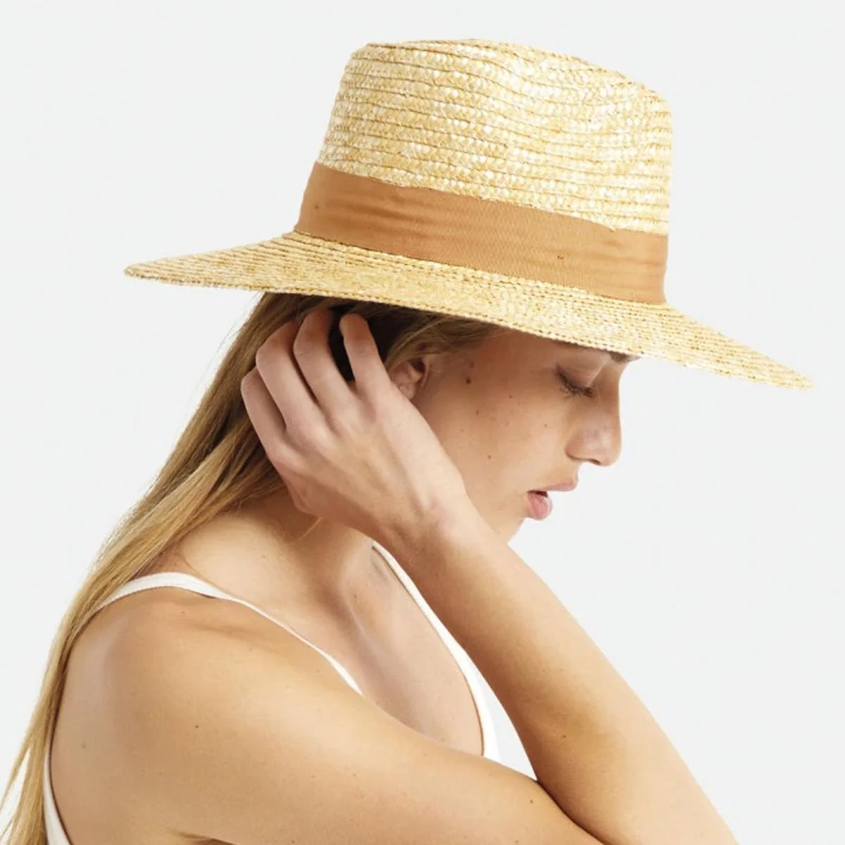 Joanna Wheat Straw Fedora Hat - Honey/Lion - Image 6