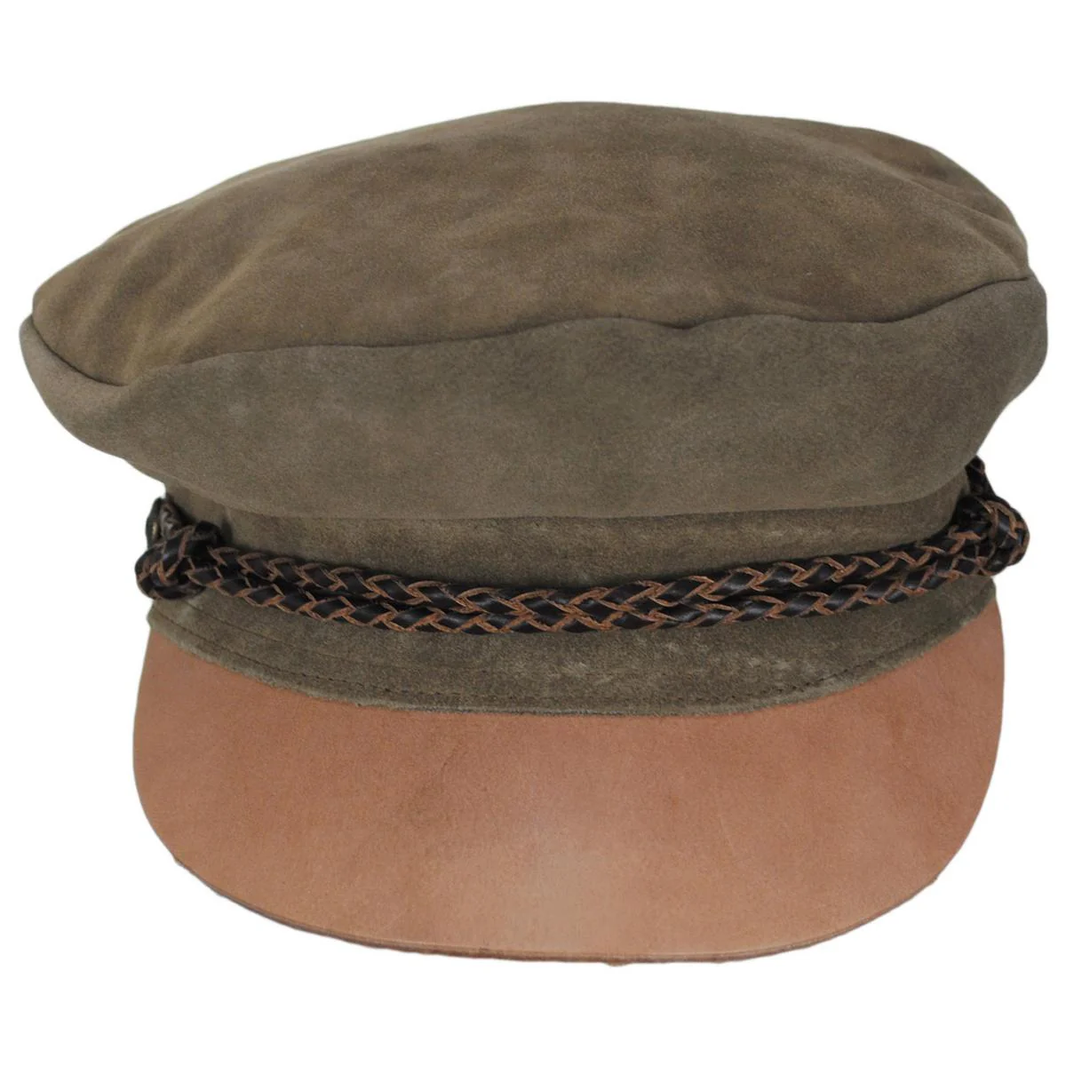Kayla Leather Suede Fiddler Cap - Image 6