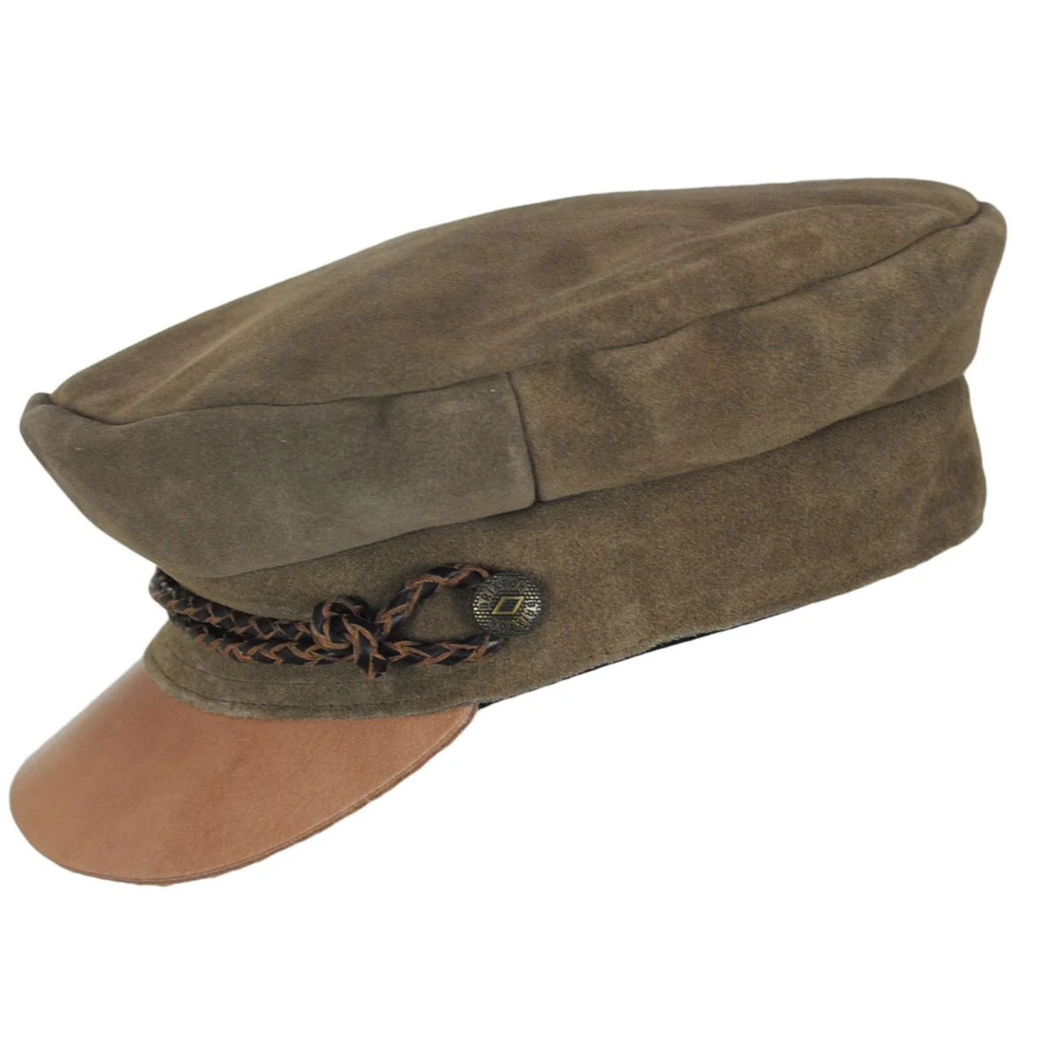 Kayla Leather Suede Fiddler Cap - Image 7