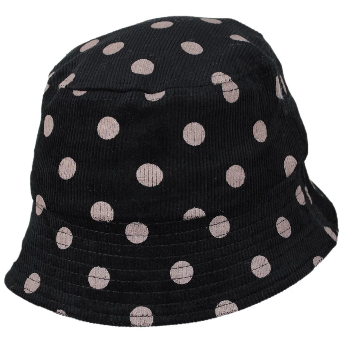 Kid's Polka Dot Cotton Corduroy Bucket Hat