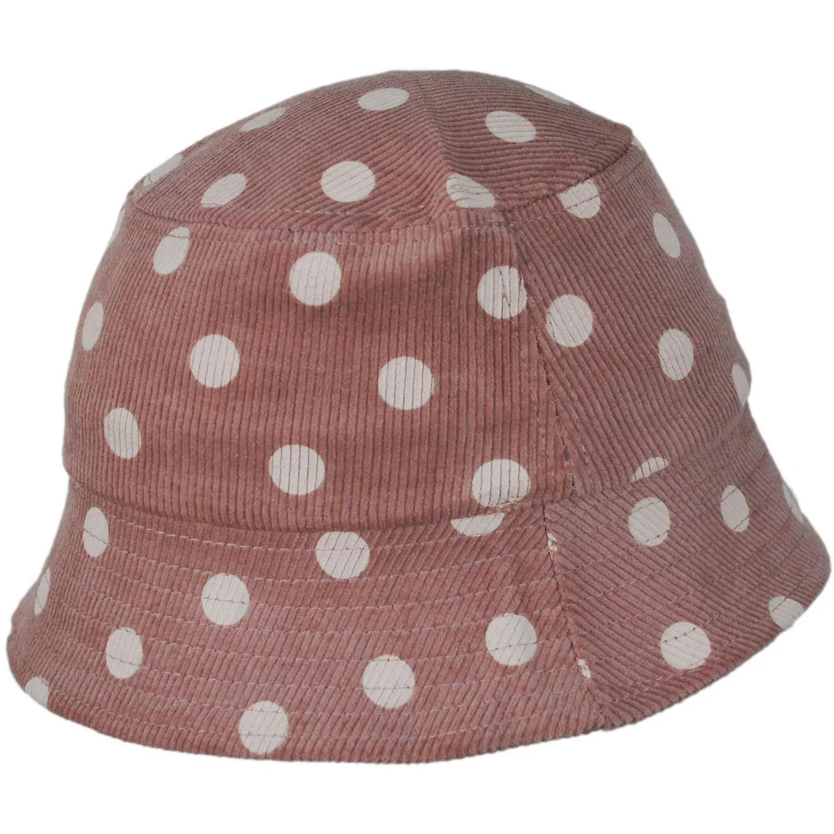 Kid's Polka Dot Cotton Corduroy Bucket Hat - Image 9