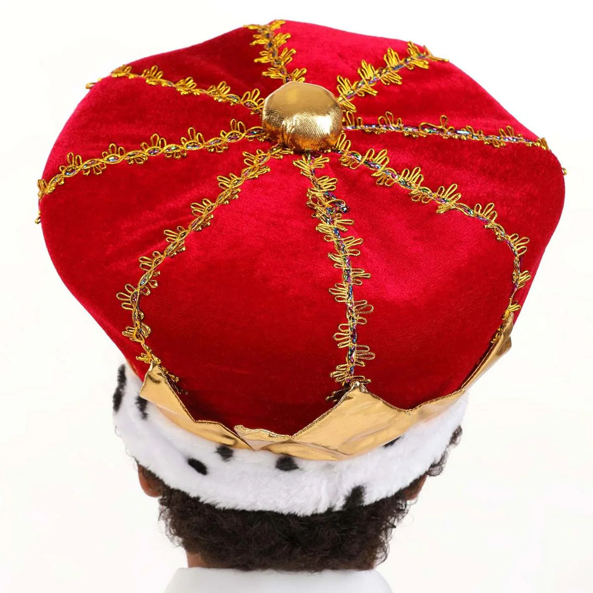 Kid's Royal Red King Costume Hat - Image 5