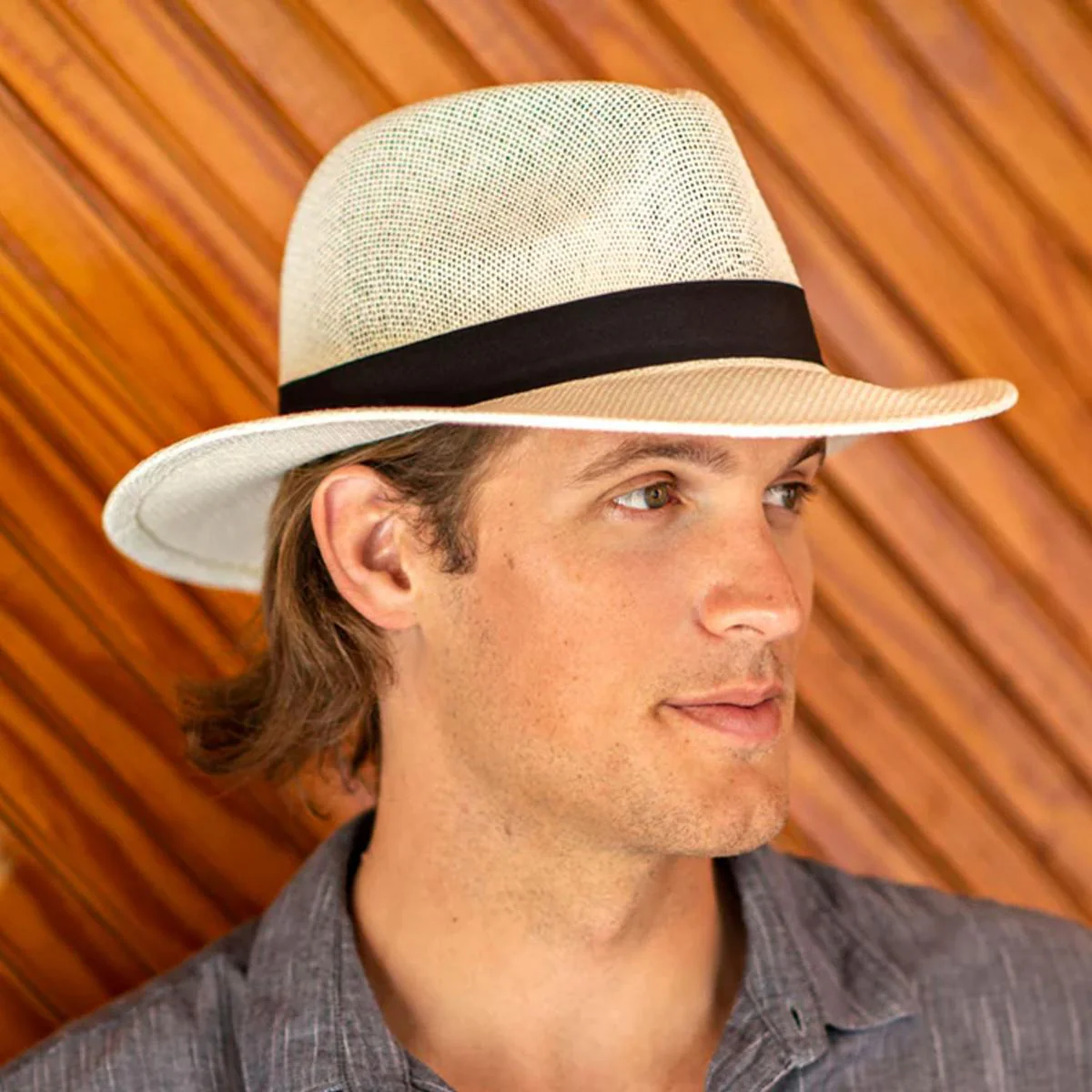 Kingfin Toyo Straw Safari Fedora Hat - Image 6