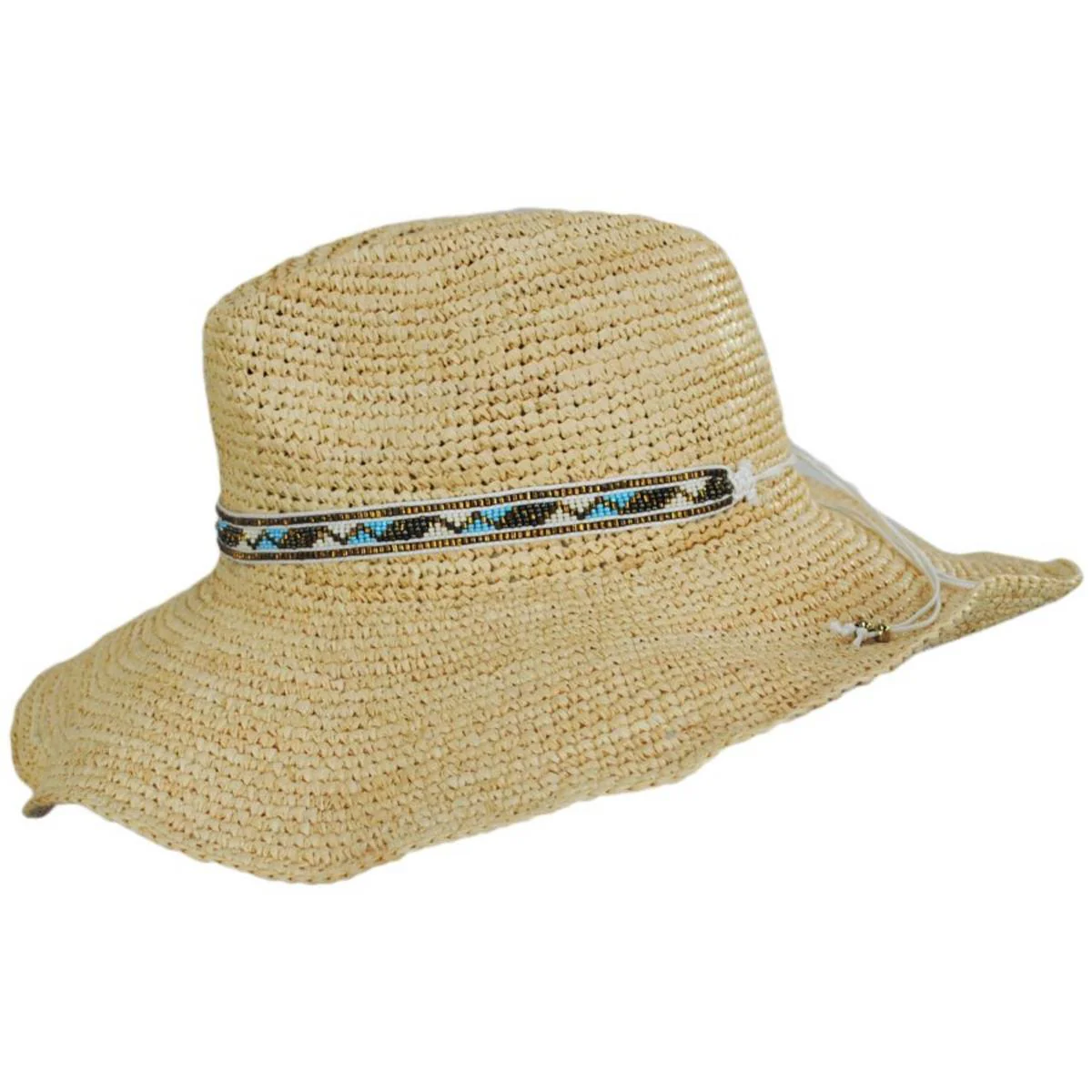 Lainey Raffia Crochet Western Hat - Image 3