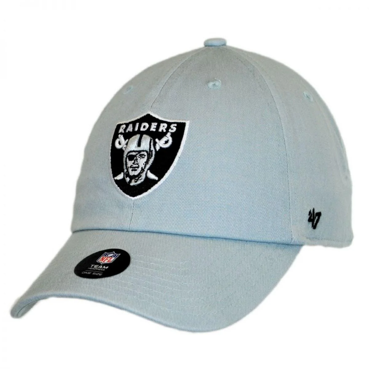 Las Vegas Raiders NFL Clean Up Strapback Baseball Cap Dad Hat - Image 5
