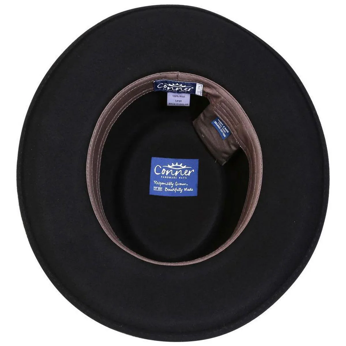 Leather Conch Band Wool Felt Gambler Hat - Image 2