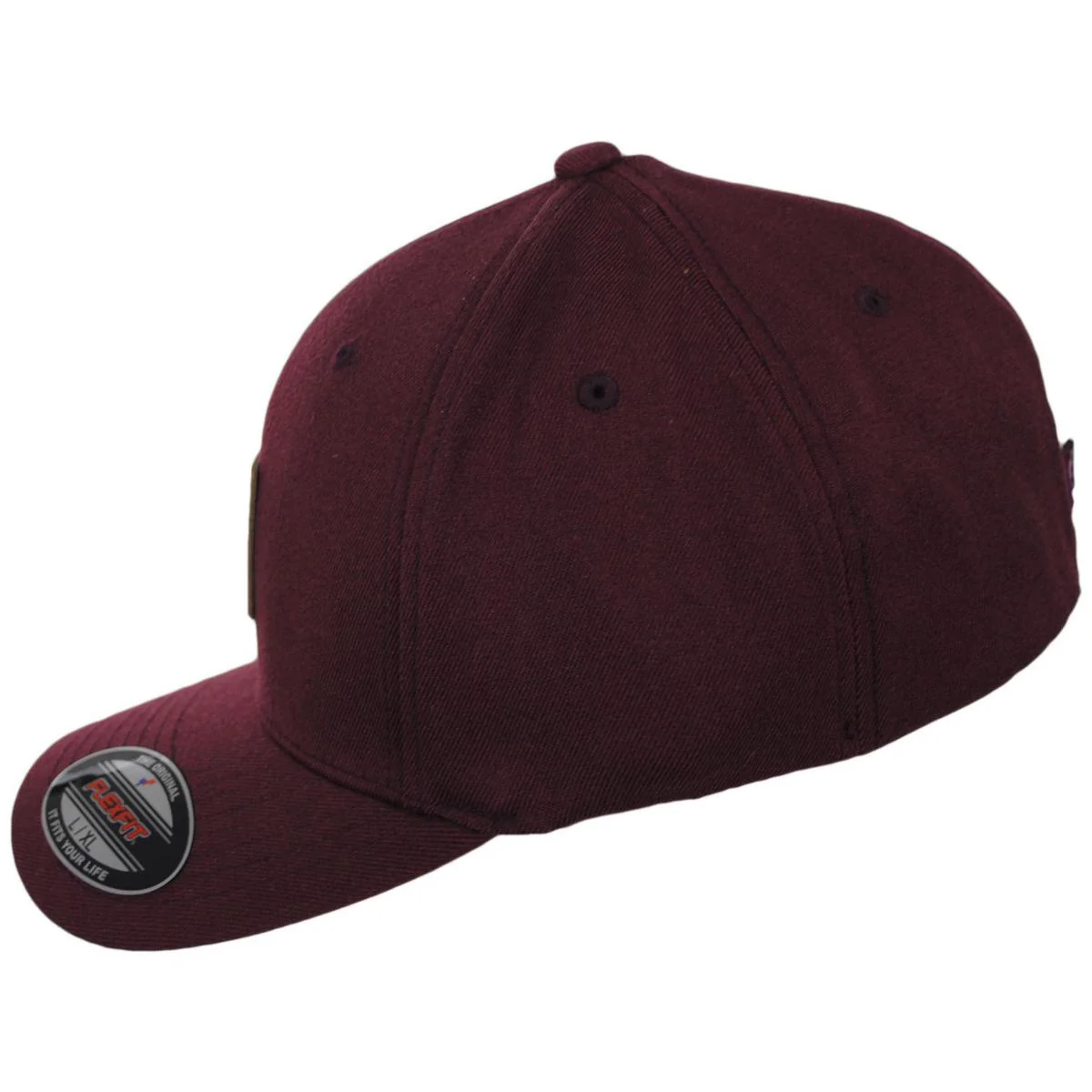 Leather Patch Flexfit Fitted Baseball Cap - Image 3
