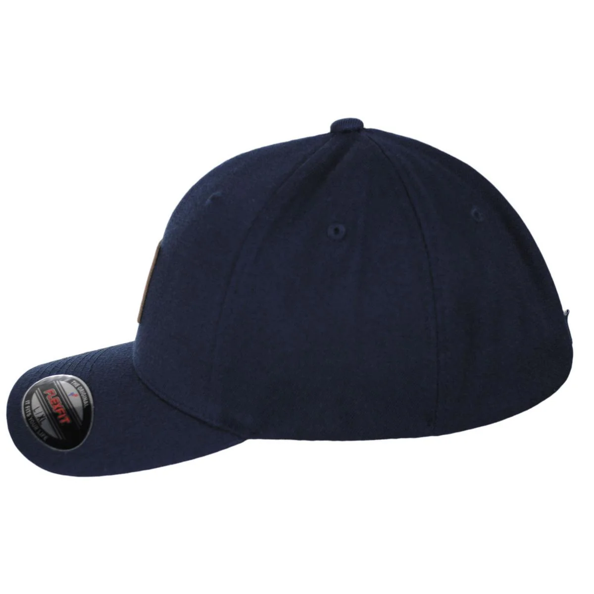 Leather Patch Flexfit Fitted Baseball Cap - Image 7