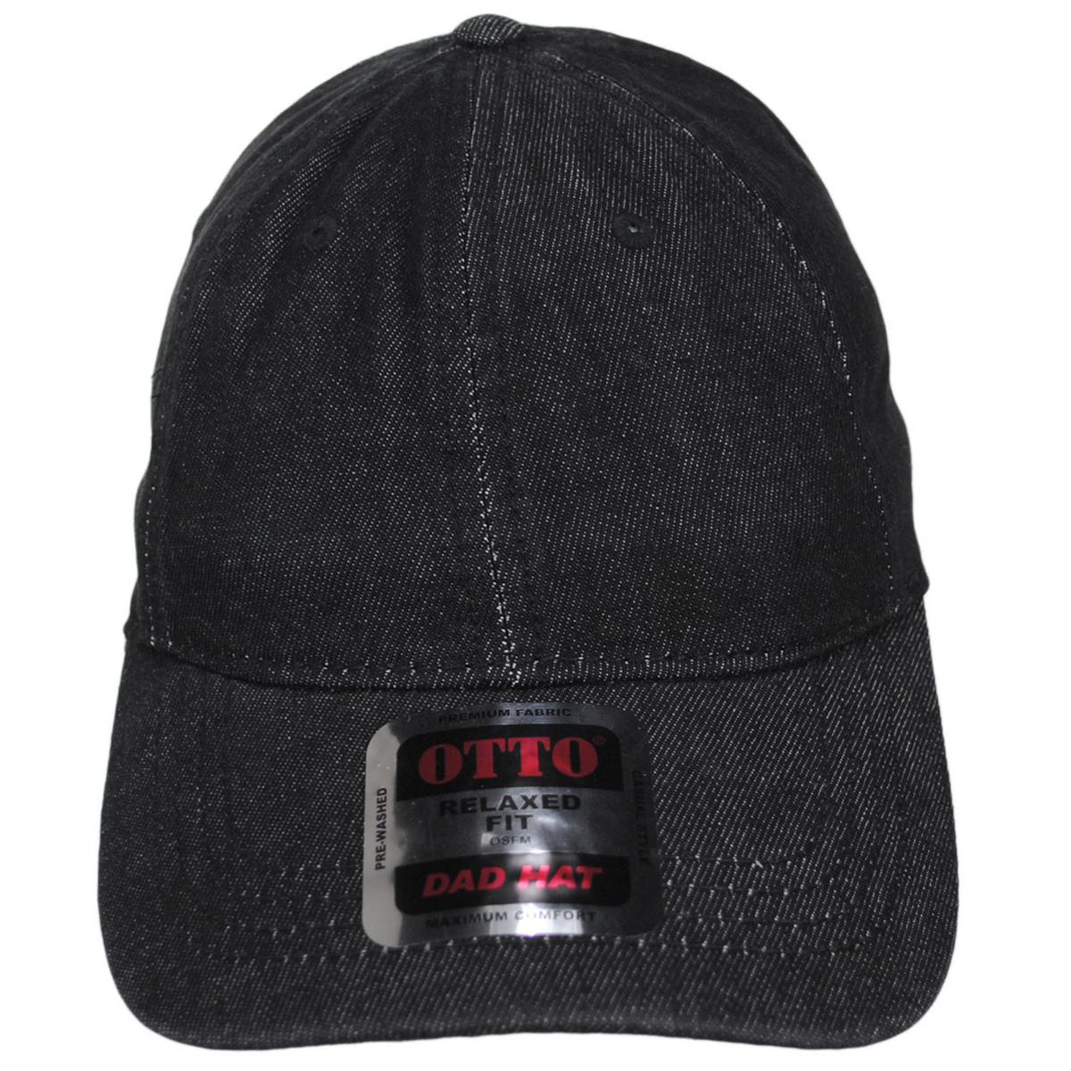LoPro Washed Cotton Denim Strapback Baseball Cap Dad Hat - Image 2