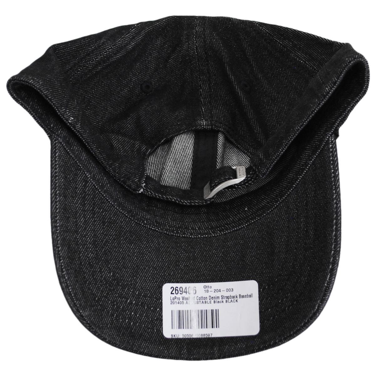 LoPro Washed Cotton Denim Strapback Baseball Cap Dad Hat - Image 4