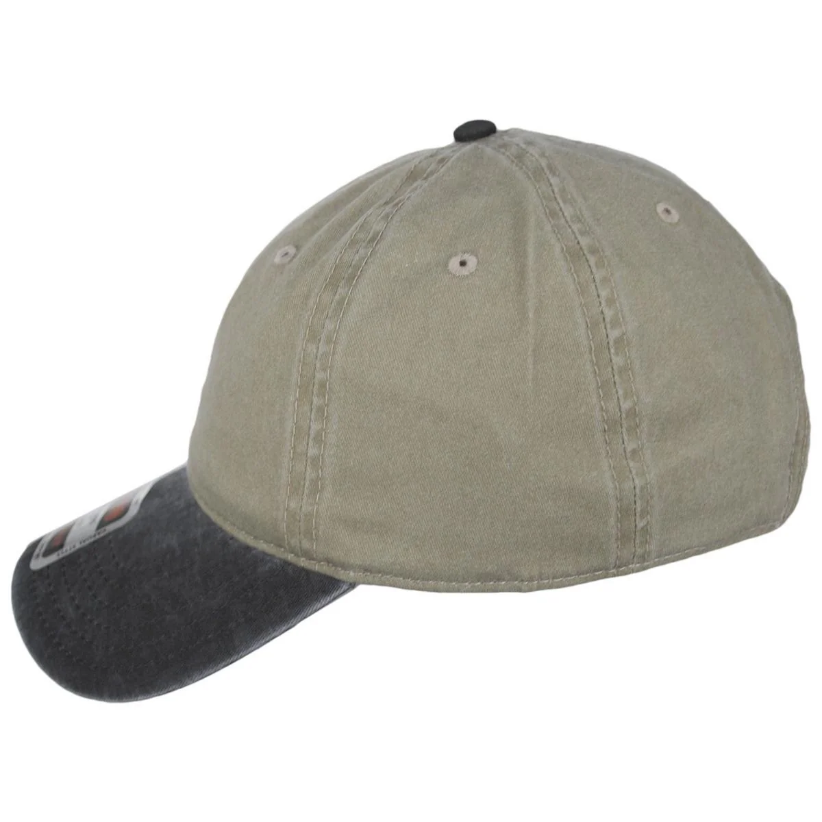 LoPro Washed Pigment Dyed Cotton Twill Strapback Baseball Cap Dad Hat - Image 3