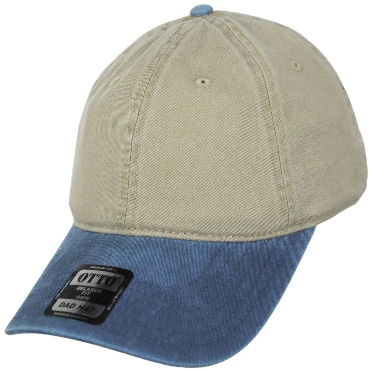LoPro Washed Pigment Dyed Cotton Twill Strapback Baseball Cap Dad Hat - Image 5