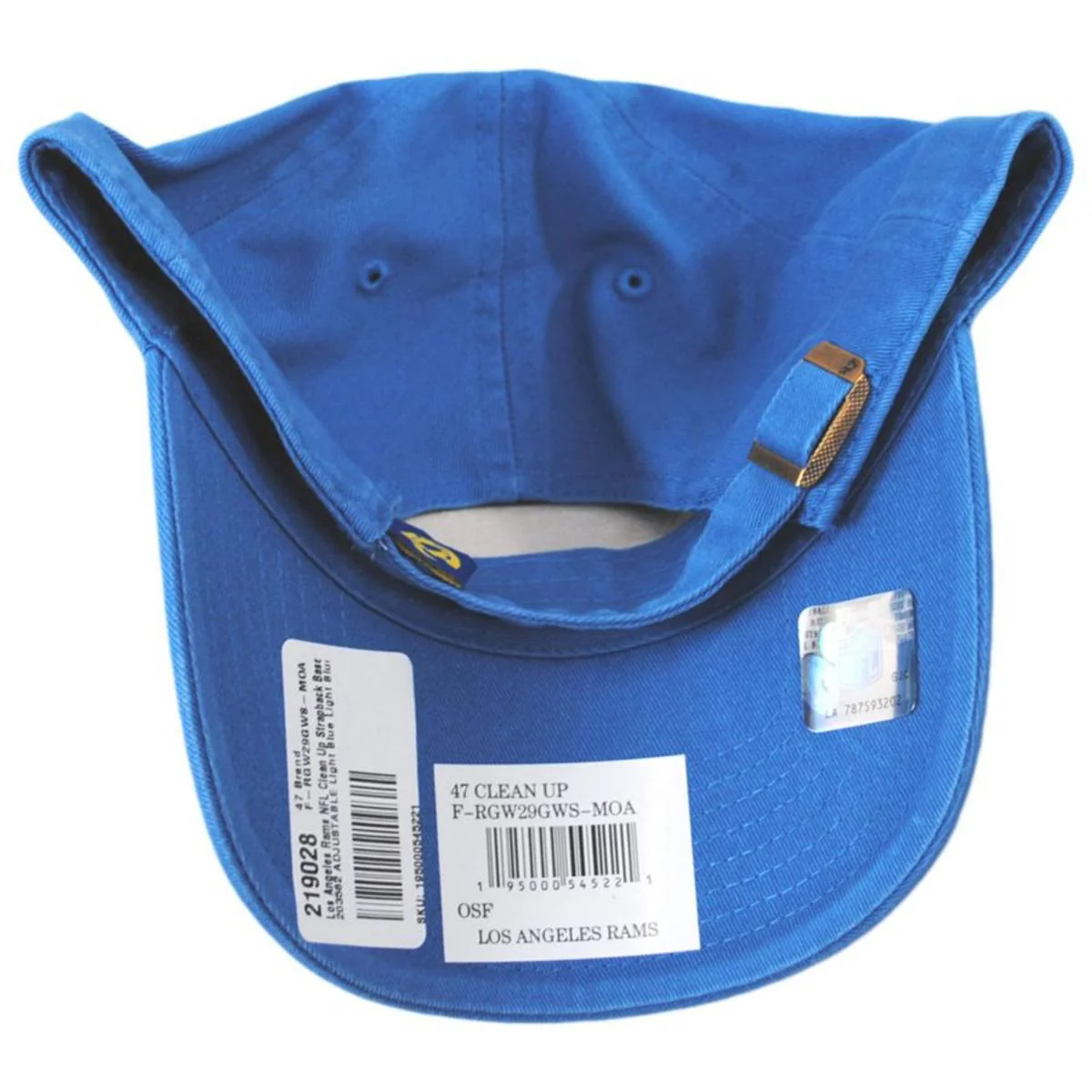 Los Angeles Rams NFL Clean Up Strapback Baseball Cap Dad Hat - Image 8