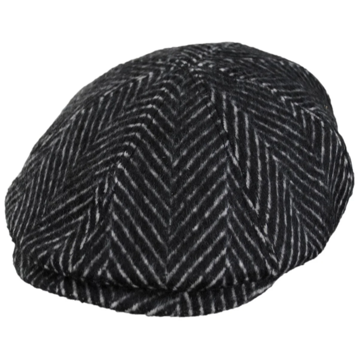 Luca Wool Herringbone Newsboy Cap