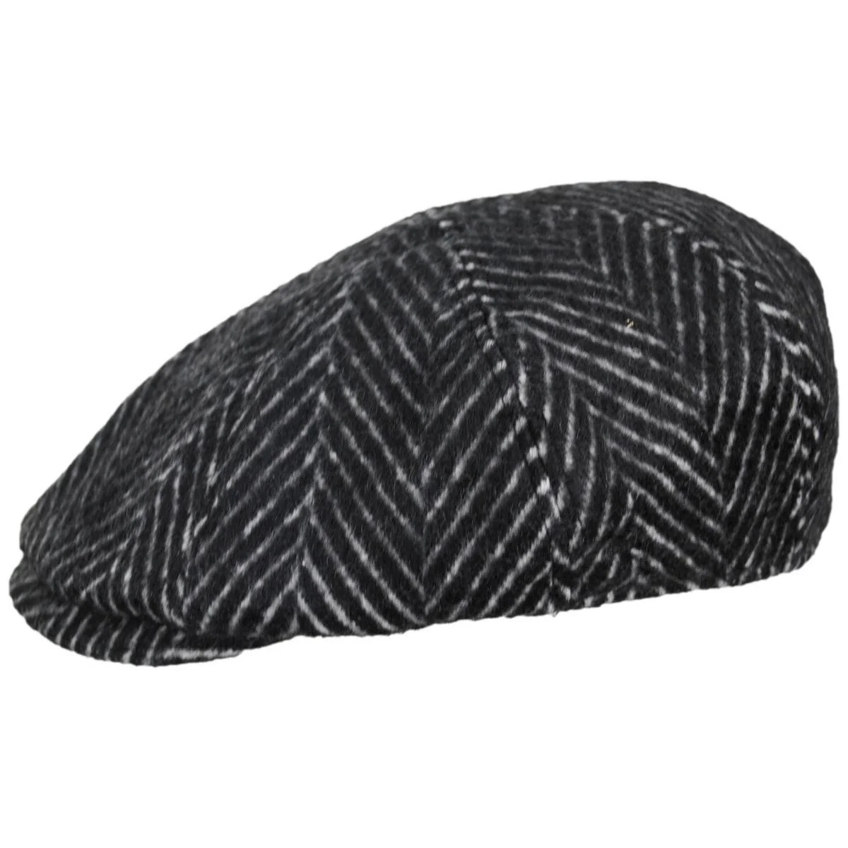 Luca Wool Herringbone Newsboy Cap - Image 3