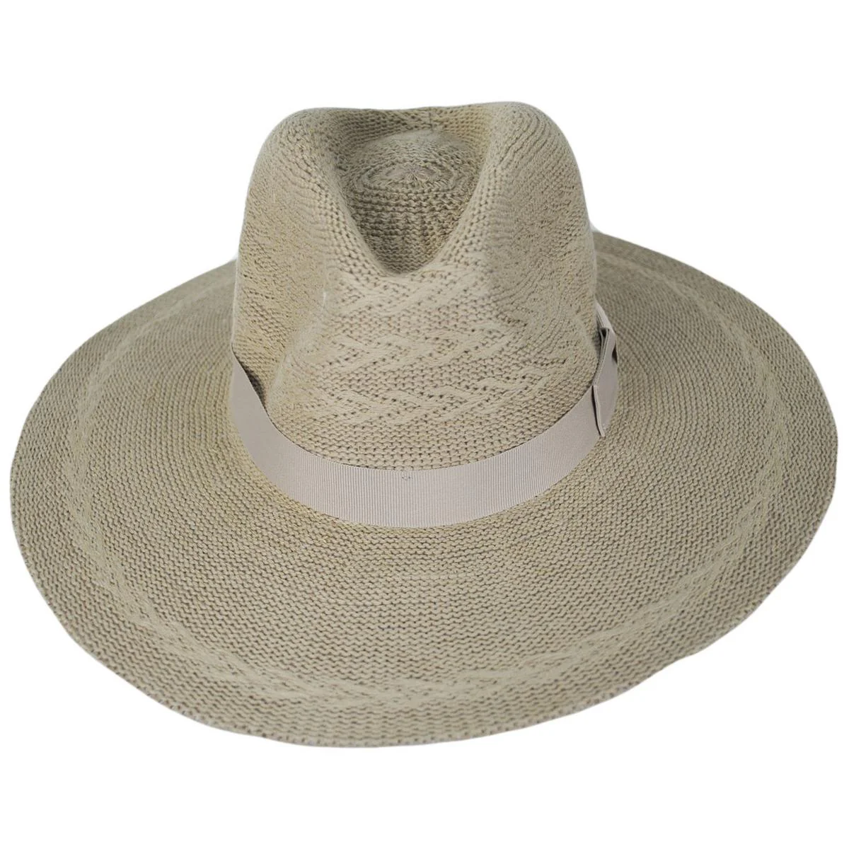 Lyons Cotton Knit Pattern Fedora Hat - Image 3