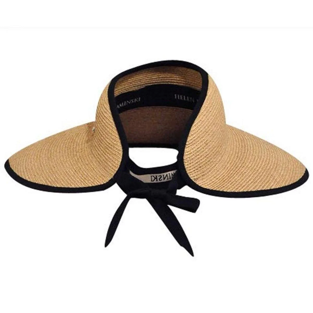 Mai Raffia Straw Braid Visor - Image 3