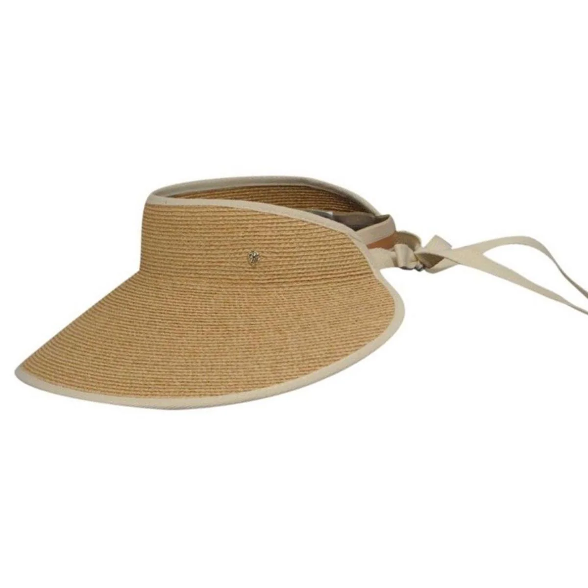 Mai Raffia Straw Braid Visor - Image 4