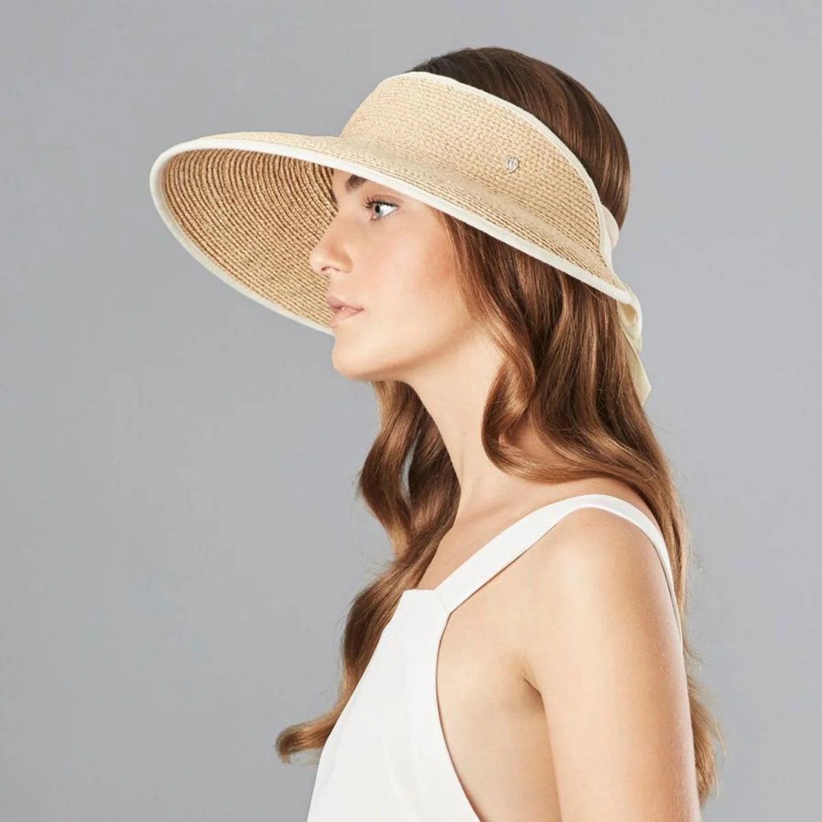 Mai Raffia Straw Braid Visor - Image 5