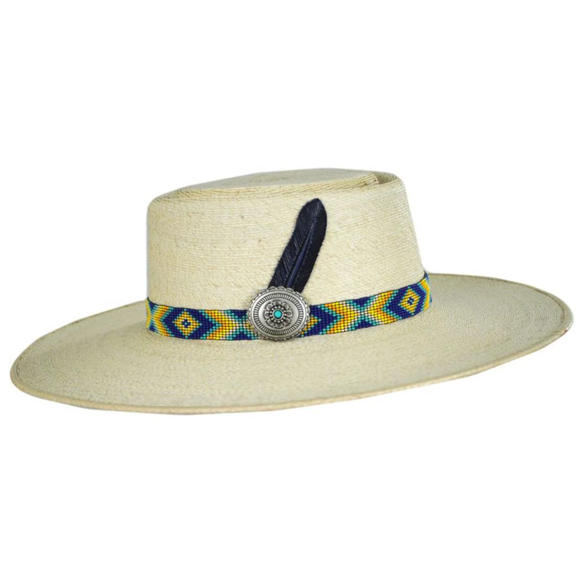 Mamacita Palm Straw Gambler Hat - Image 3