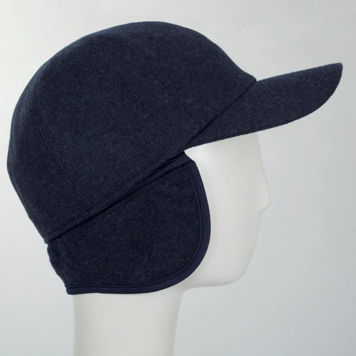 Melton Wool Earflap Baseball Cap - Image 5