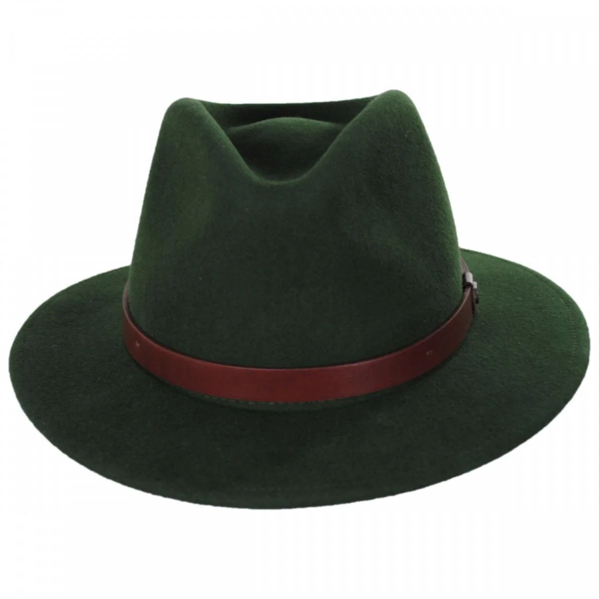 Messer Wool Felt Fedora Hat - Moss - Image 2