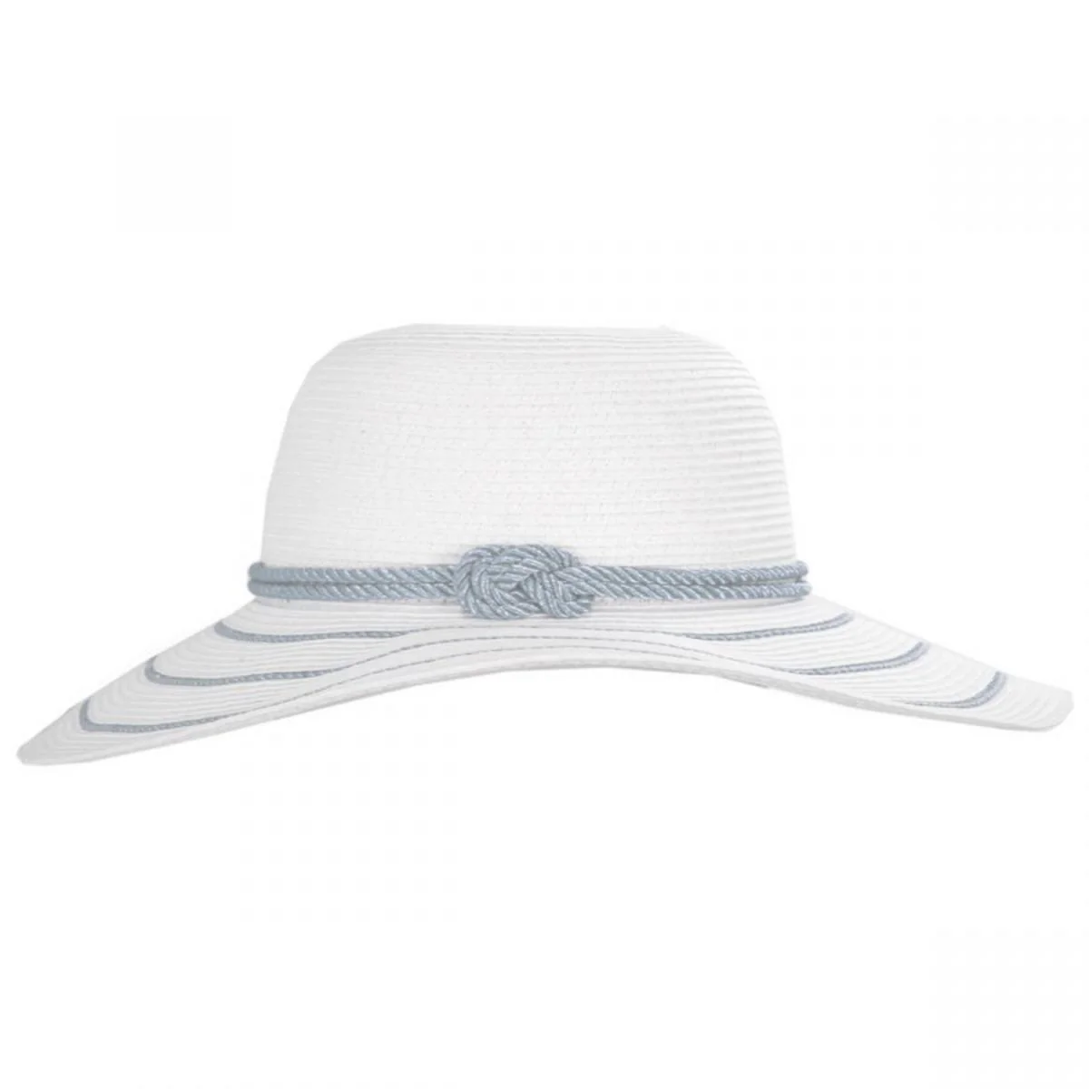 Metallic Sailor Knot Striped Straw Sun Hat - Image 7