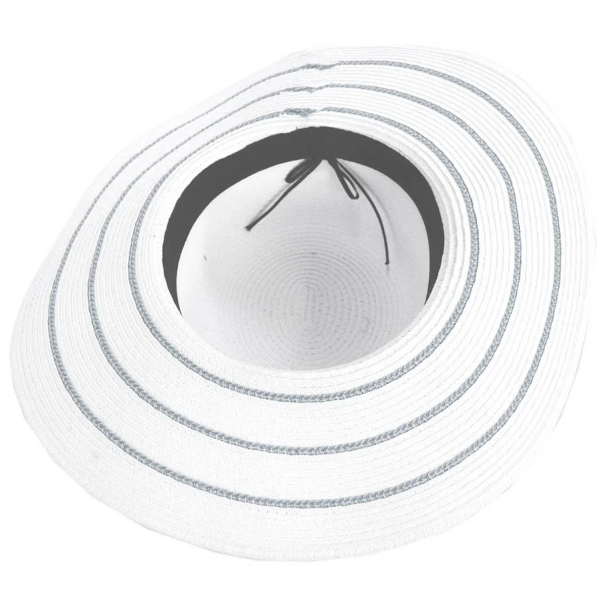 Metallic Sailor Knot Striped Straw Sun Hat - Image 8