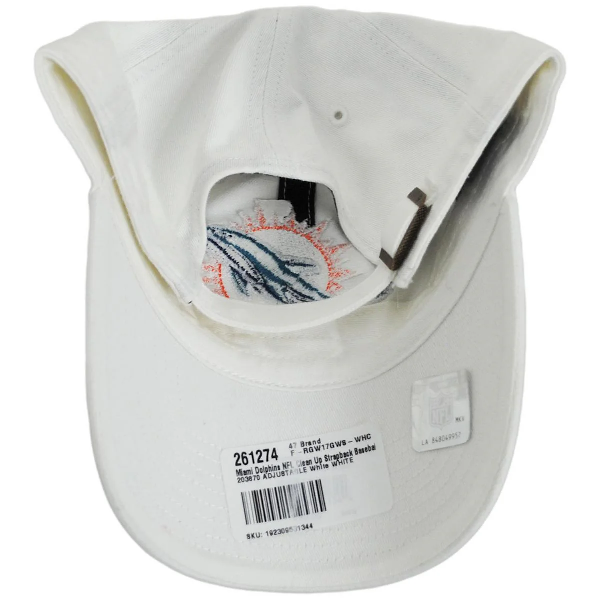 Miami Dolphins NFL Clean Up Strapback Baseball Cap Dad Hat - Image 12
