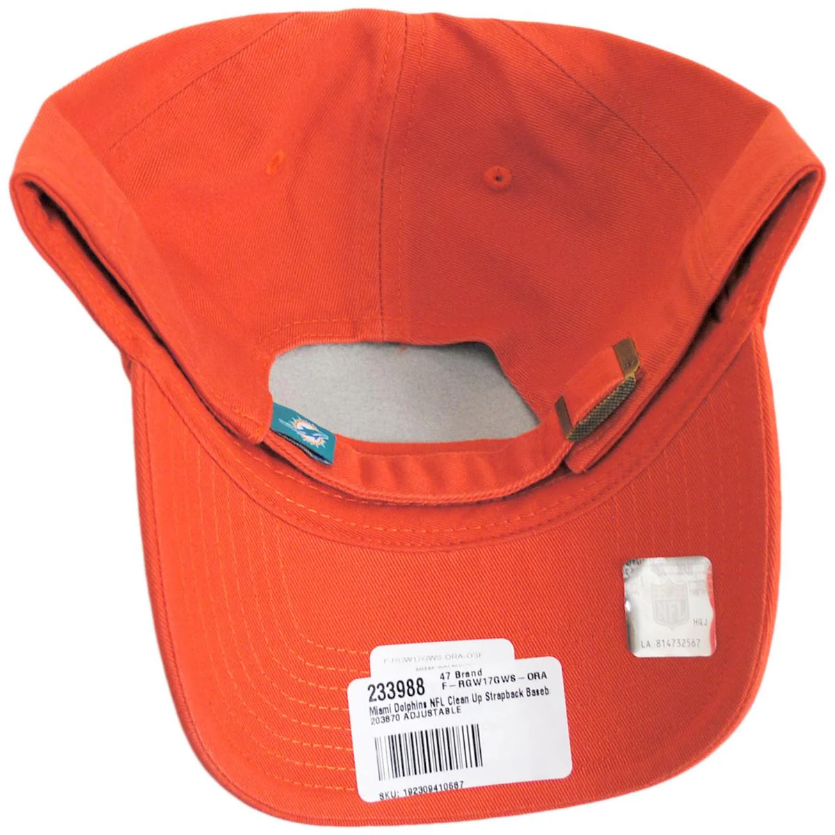Miami Dolphins NFL Clean Up Strapback Baseball Cap Dad Hat - Image 7