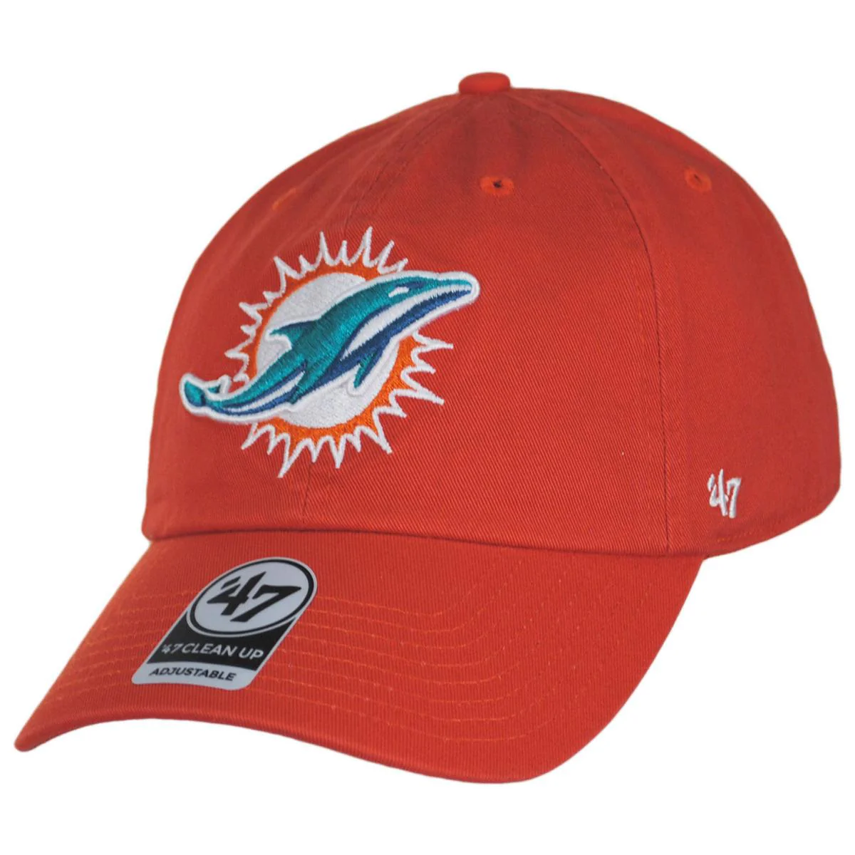 Miami Dolphins NFL Clean Up Strapback Baseball Cap Dad Hat - Image 8