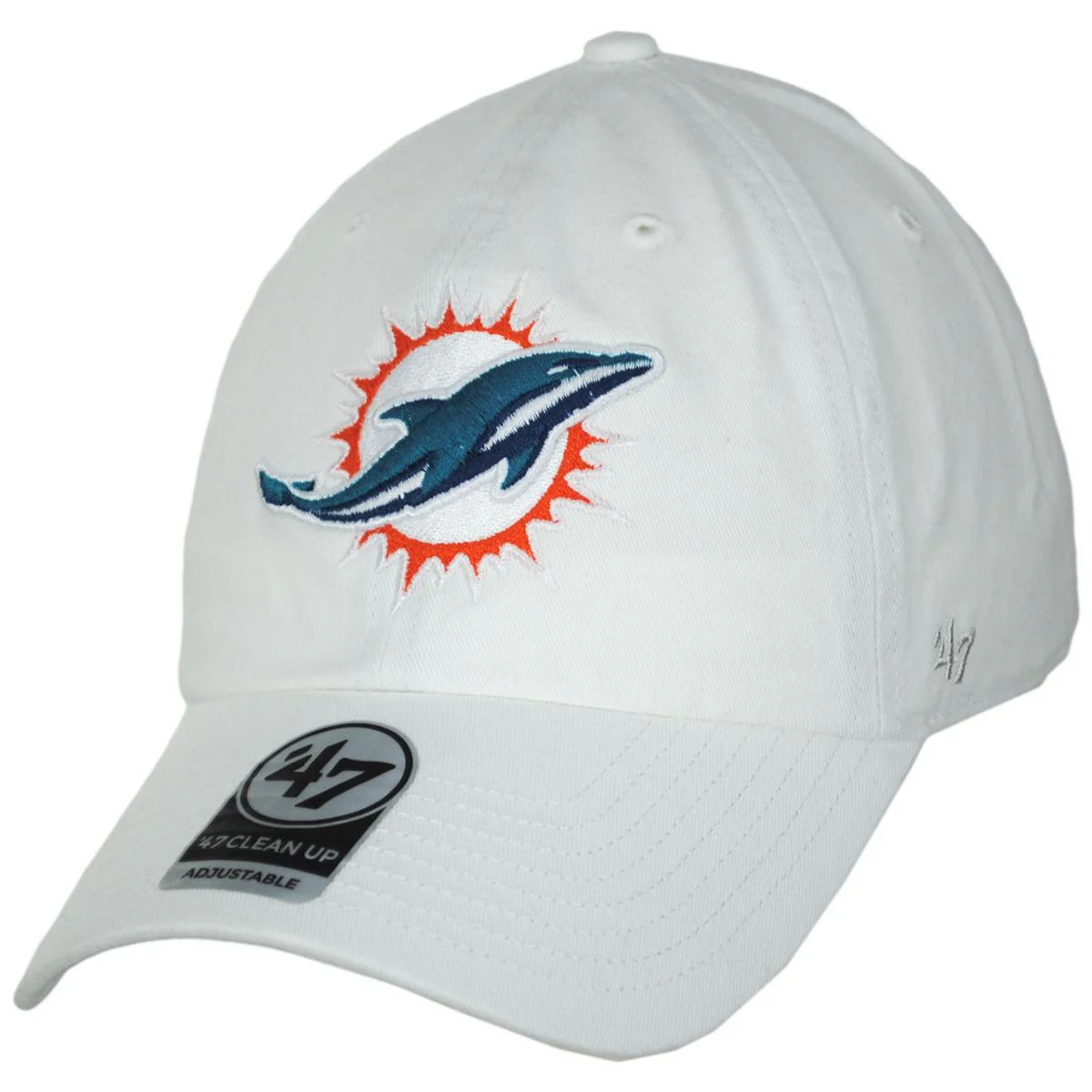 Miami Dolphins NFL Clean Up Strapback Baseball Cap Dad Hat - Image 9