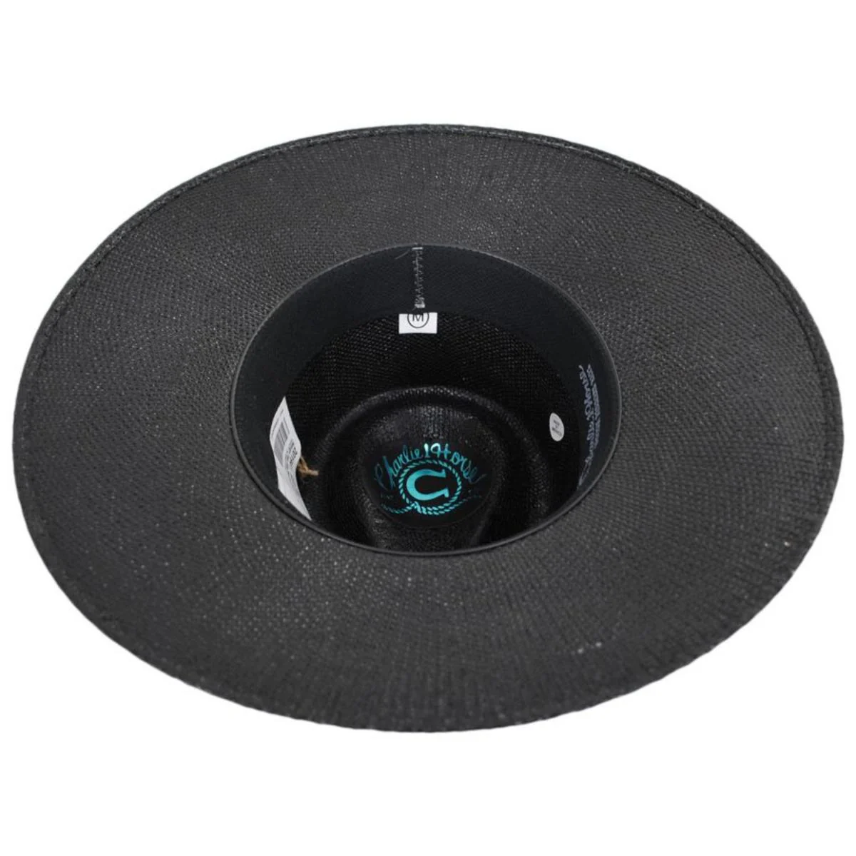 Midnight Toker Straw Wide Brim Fedora Hat - Image 4