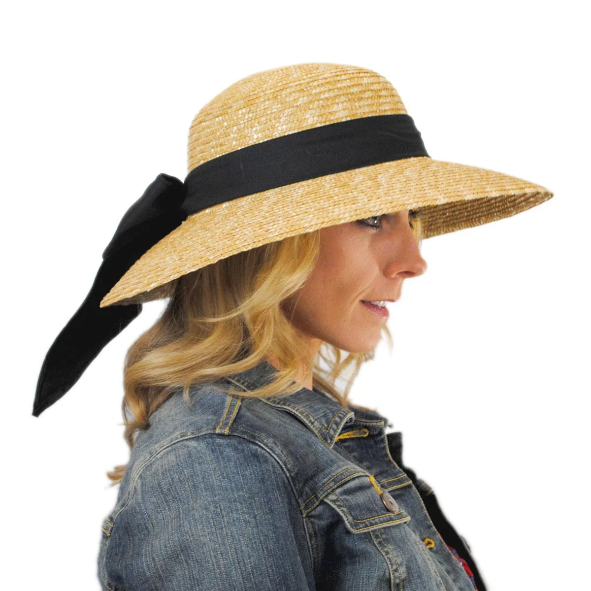 Milan Straw Boater Sun Hat - Image 3