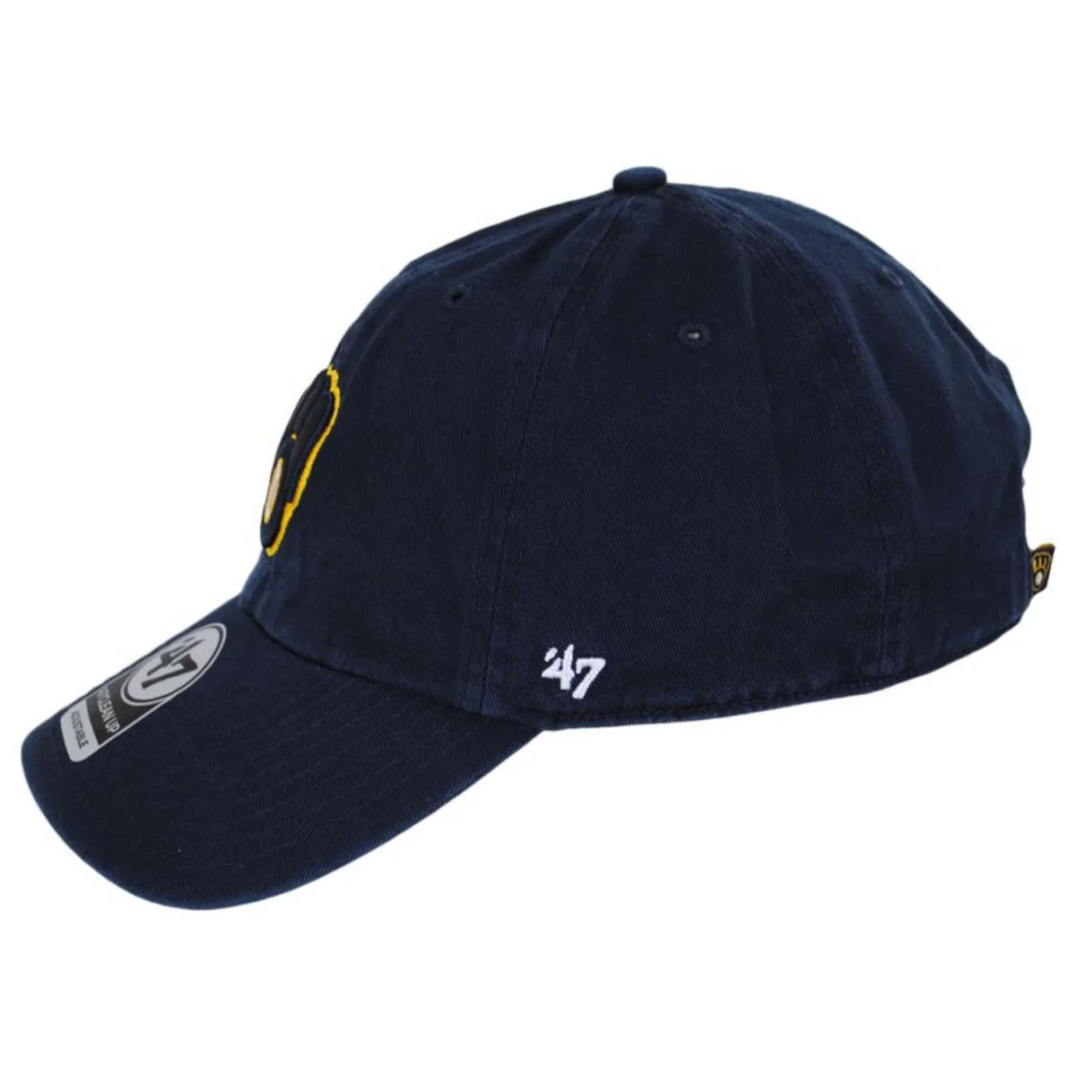 Milwaukee Brewers MLB Clean Up Strapback Baseball Cap Dad Hat - Image 3