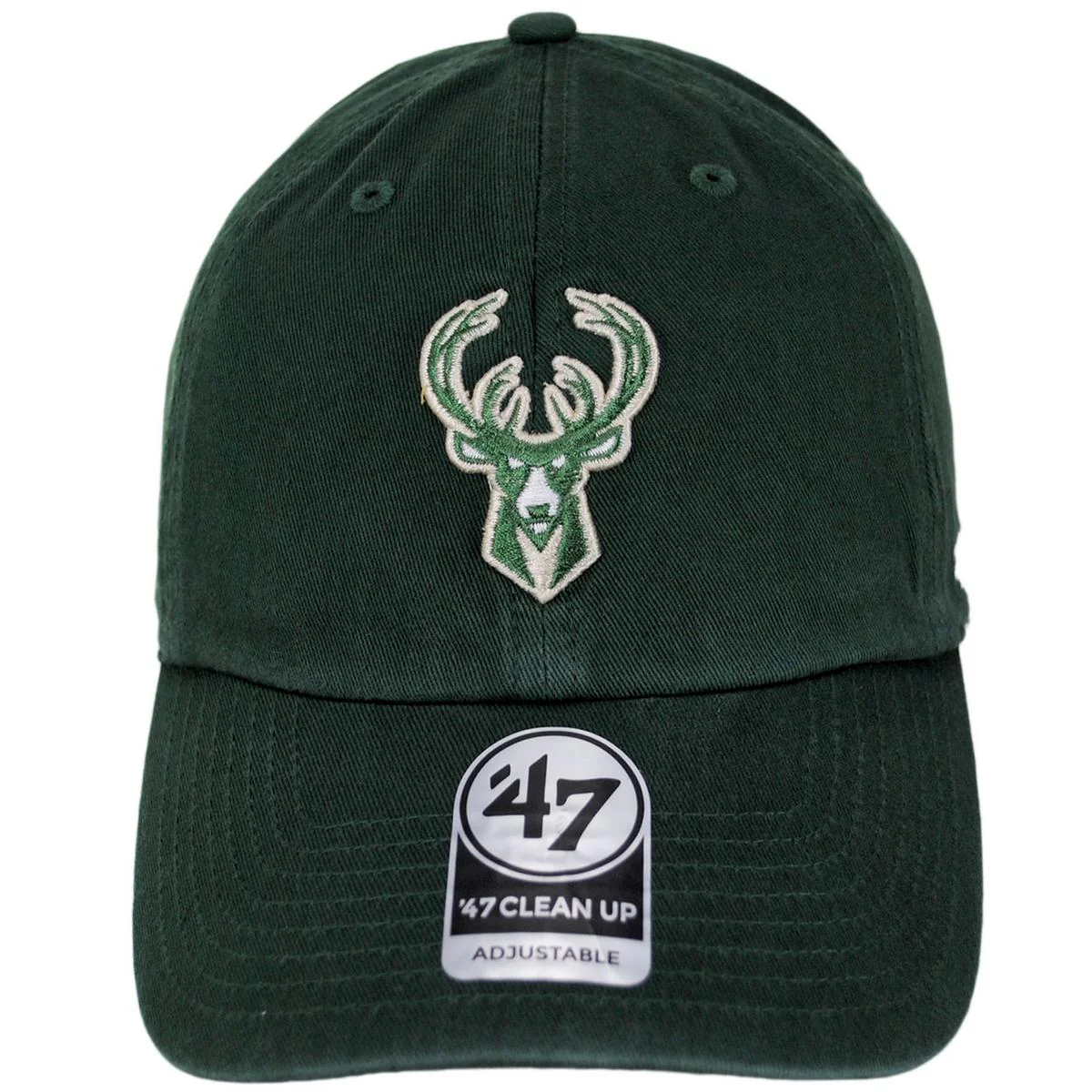 Milwaukee Bucks NBA Clean Up Strapback Baseball Cap Dad Hat - Image 2