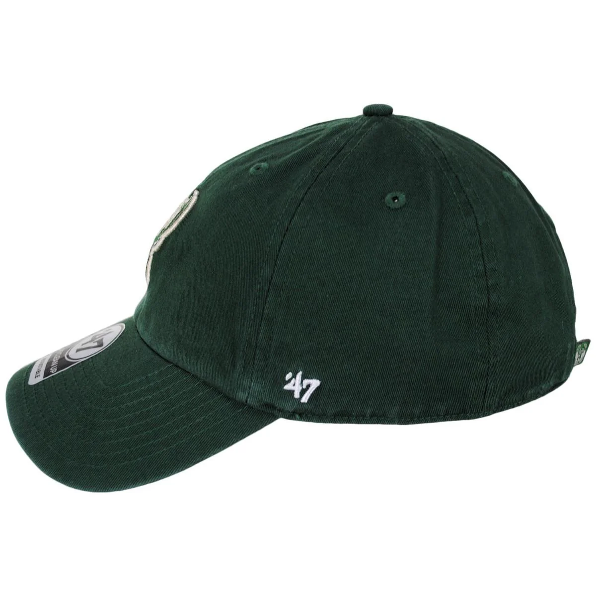 Milwaukee Bucks NBA Clean Up Strapback Baseball Cap Dad Hat - Image 3
